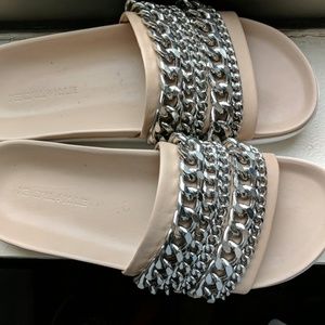 A nude chain slipper from Kendall + kylie